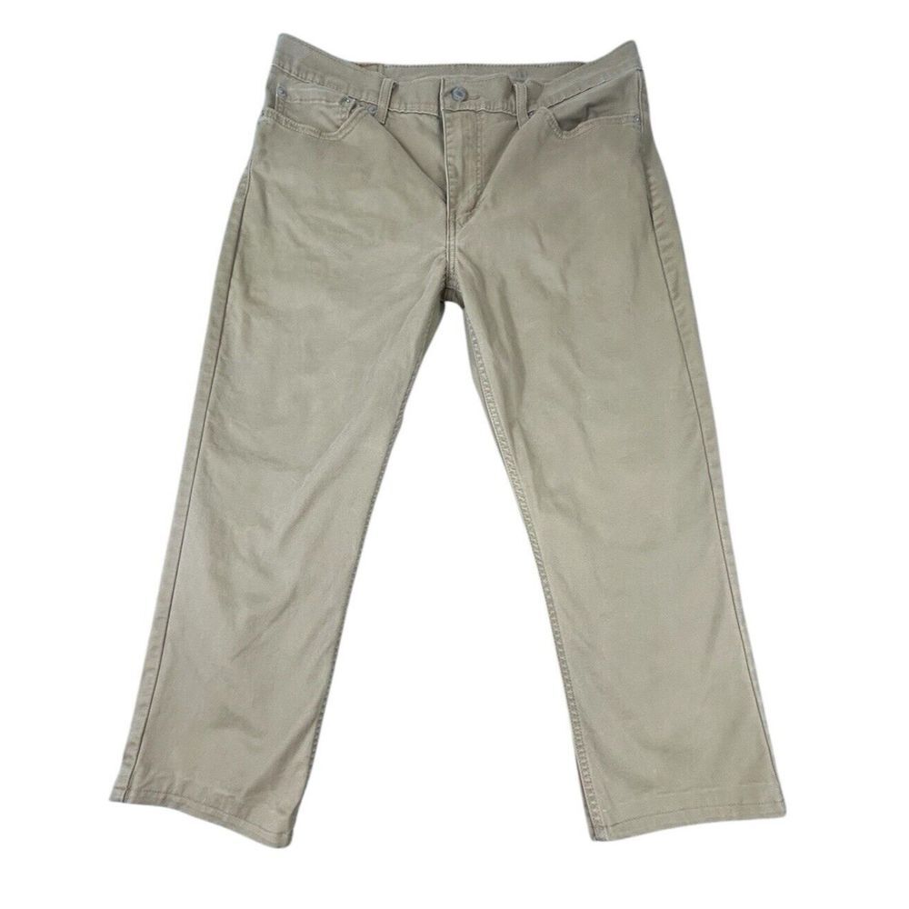 Levis 511 Pants Mens 36x32 HEMMED 24 Inseam All Seasons Tech Stretch Beige Khaki